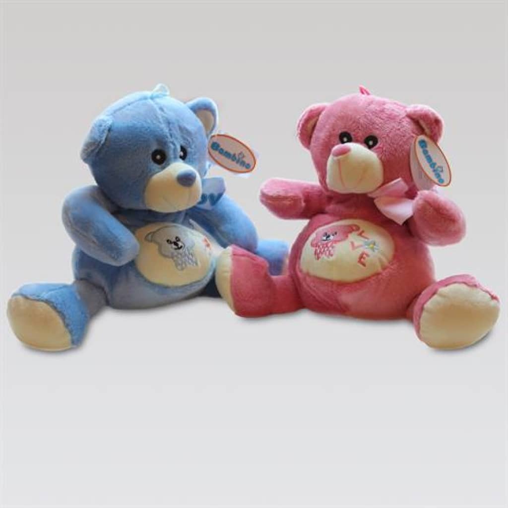 36252 - baby bamse med broderi 35 cm - 30 kr